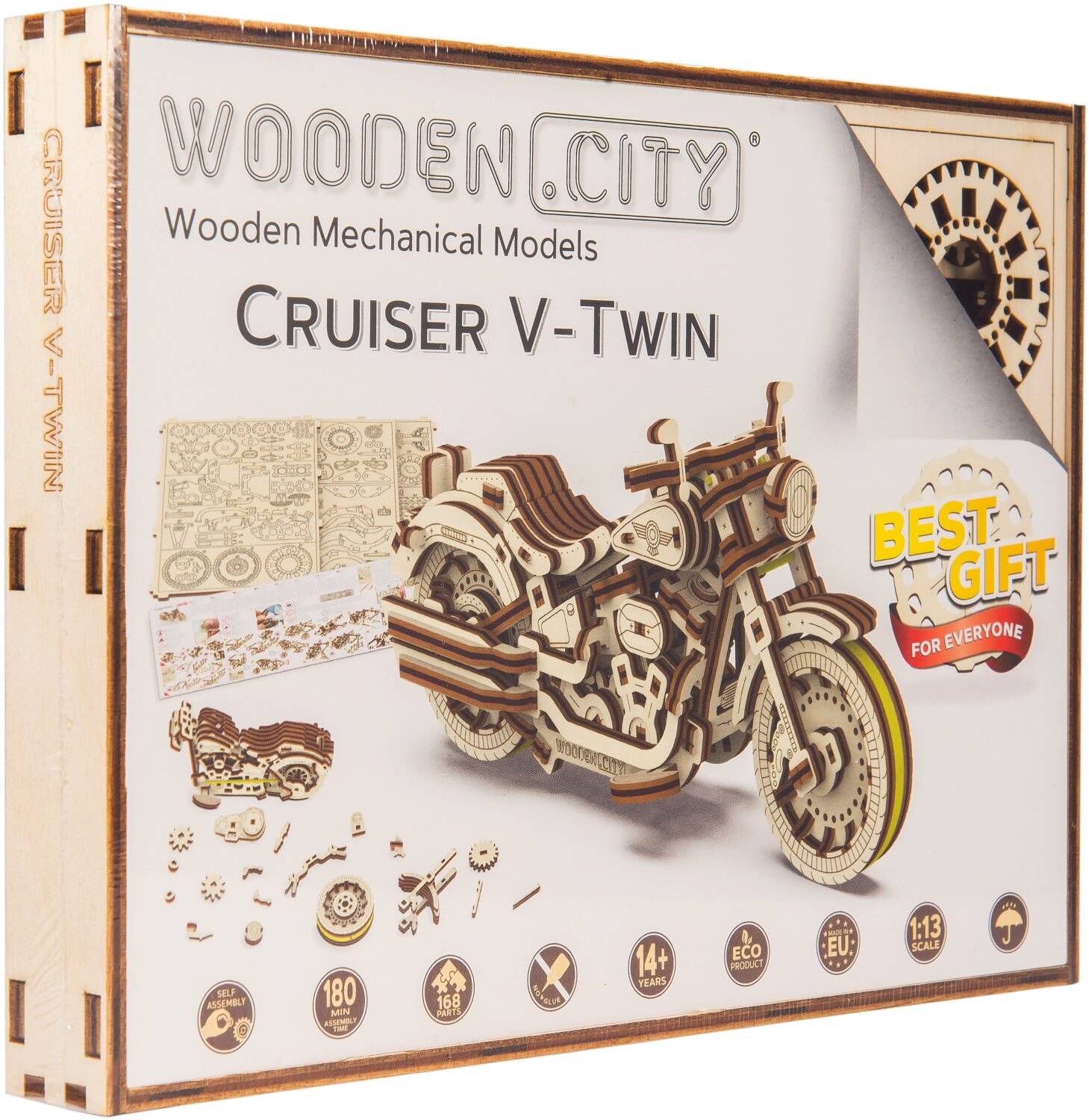 WOODEN CITY 3D-Puzzle Motorrad Cruiser V-Twin 168 Teile