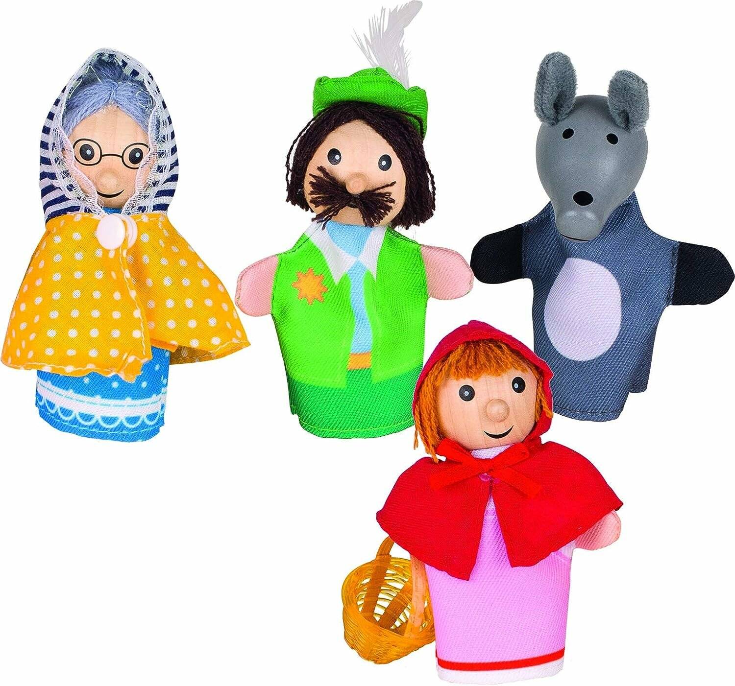 GOKI Rotkäppchen Fingerpuppen Set 4 Stück