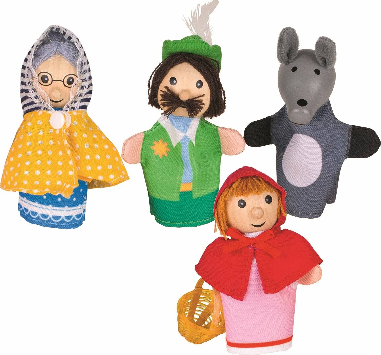GOKI Rotkäppchen Fingerpuppen Set 4 Stück