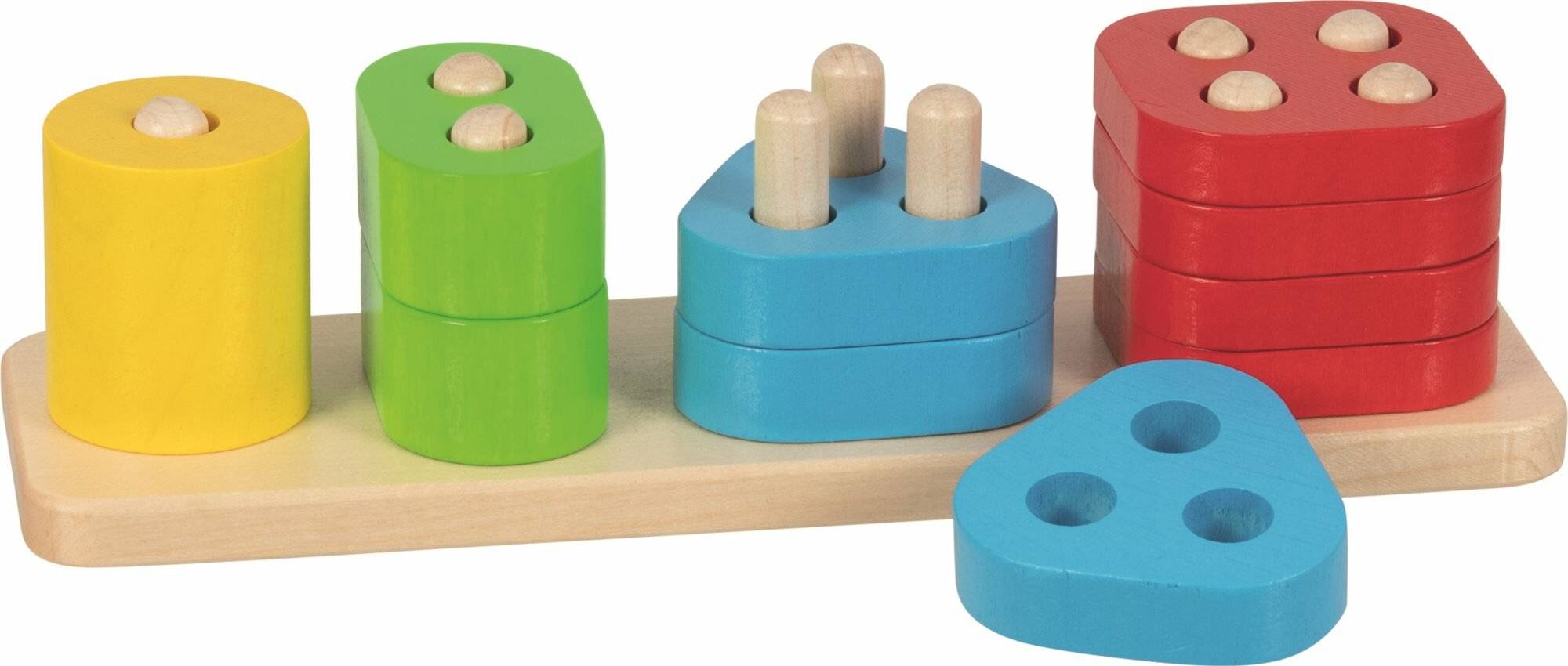 GOKI Motor Holzspiel Farben und Formen