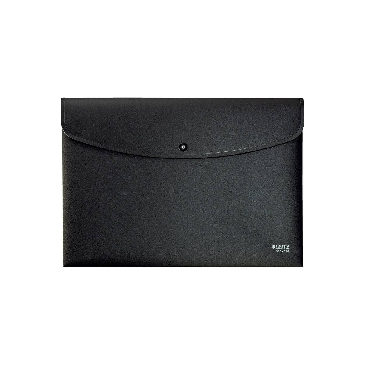 LEITZ Dokumententaschen Recycle DIN A4 schwarz genarbt