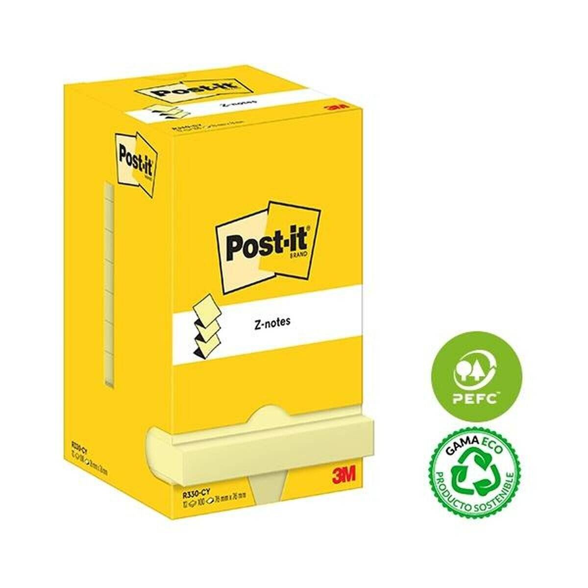 3M Haftnotizen R330 CY, Z-Notes, 76x76mm (BxH), gelb