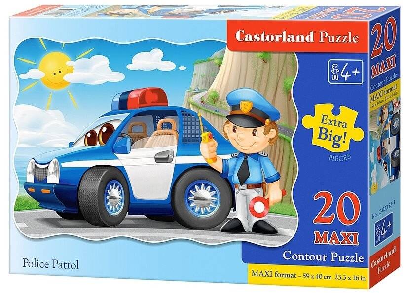 CASTORLAND Puzzle Polizeistreife MAXI 20 Teile