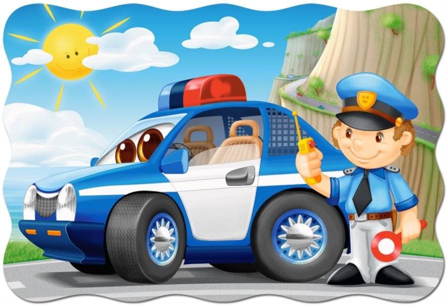 CASTORLAND Puzzle Polizeistreife MAXI 20 Teile