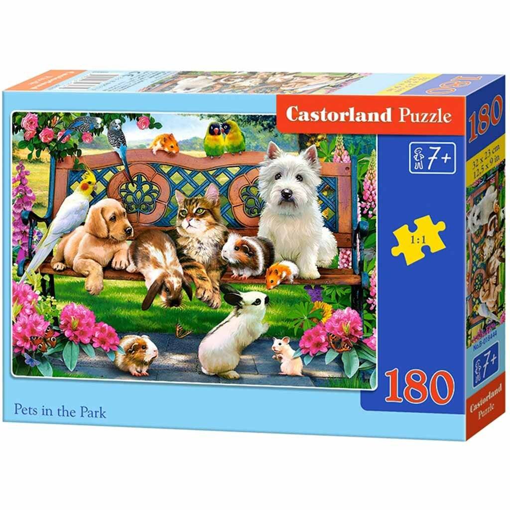 CASTORLAND Puzzle Haustiere im Park 180 Teile