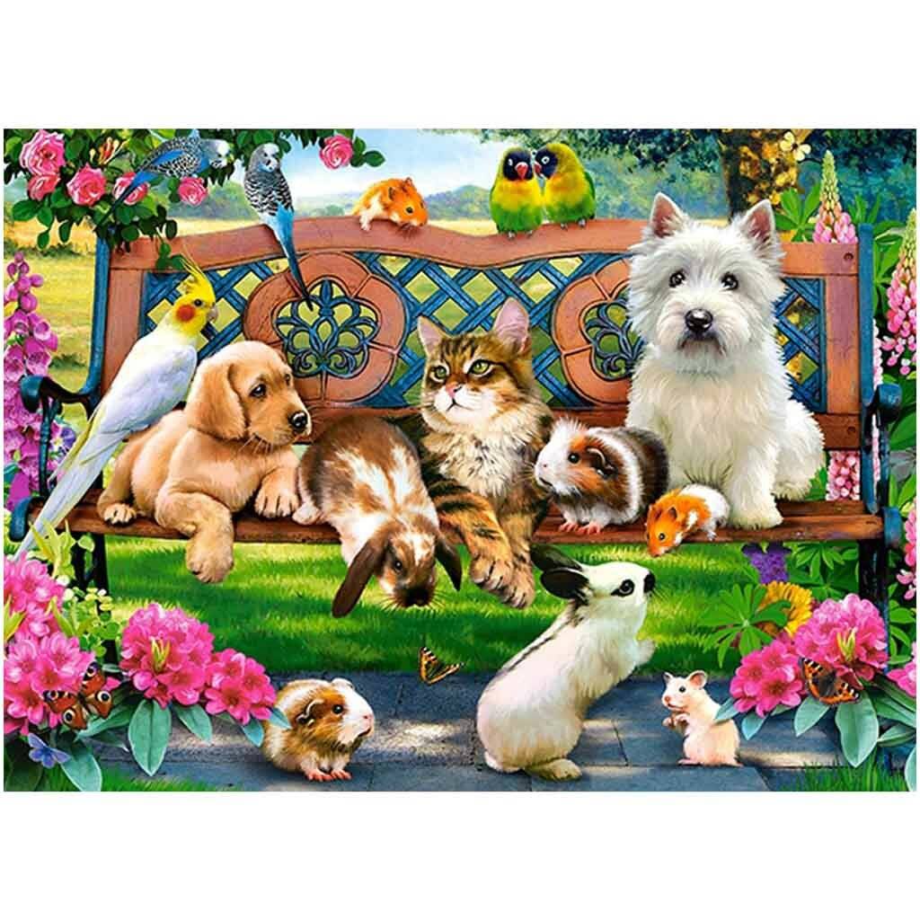 CASTORLAND Puzzle Haustiere im Park 180 Teile