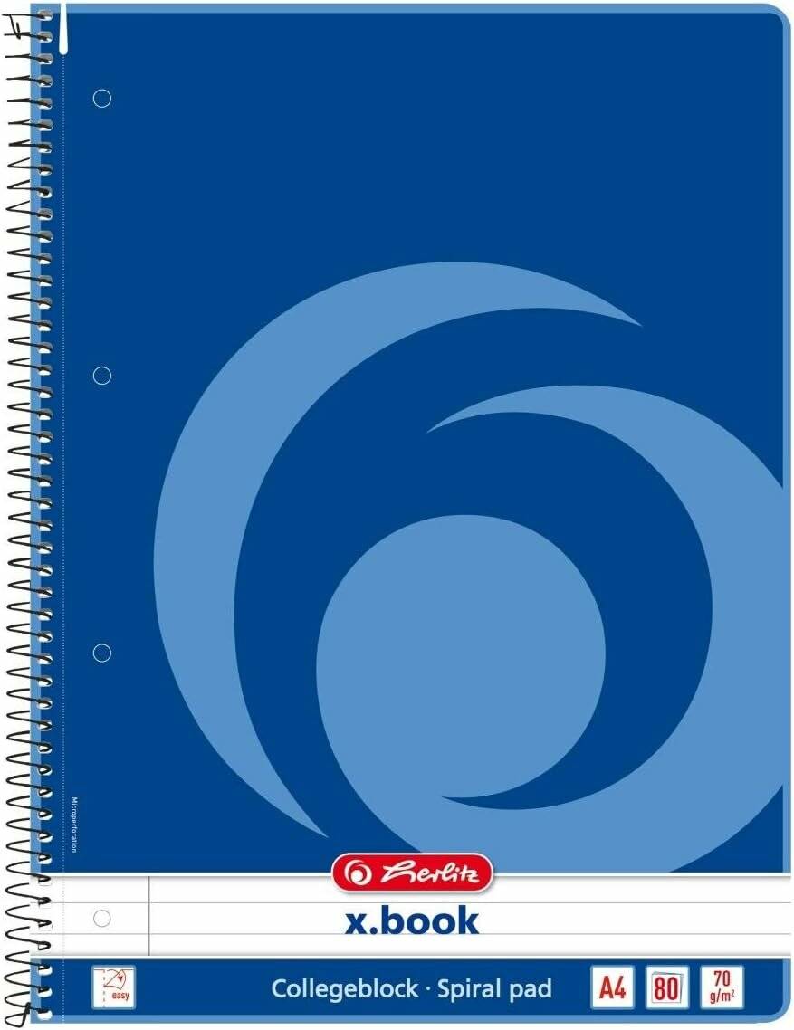 herlitz Collegeblock x.book liniert DIN A4 Innenrand