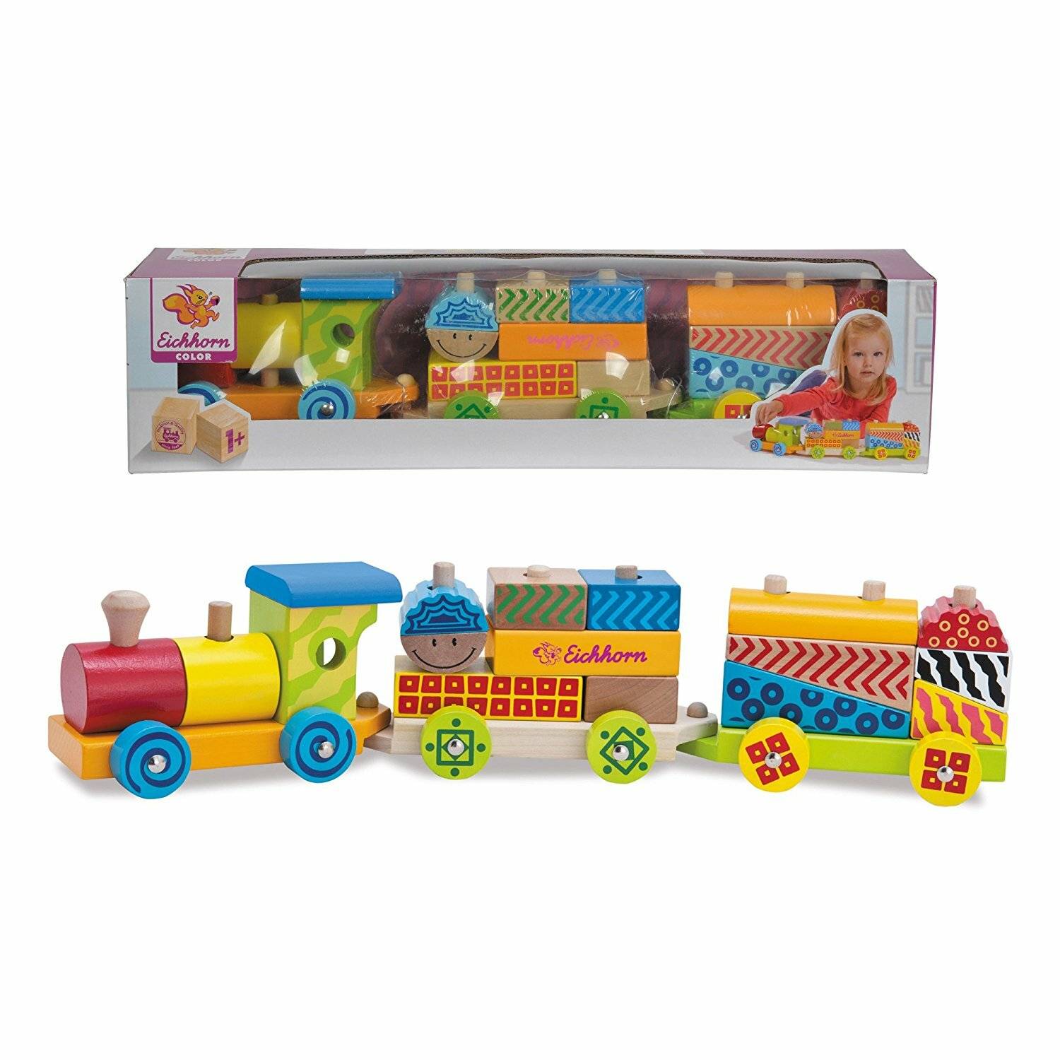 Eichhorn - Bunte Spielzeugeisenbahn 41cm