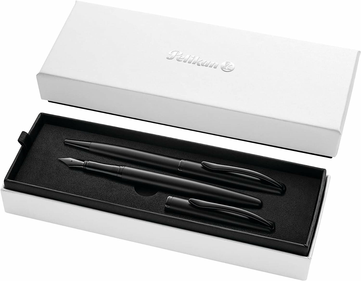 Geschenkset Jazz Noble Elegance carbon Füller + Kugelschreiber
