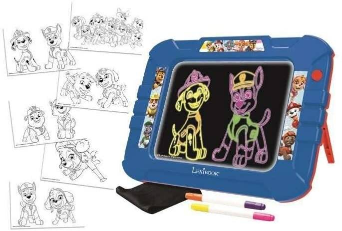 Lexibook - Paw Patrol Neon-Leucht-Zeichentafel (CRNEOPA)
