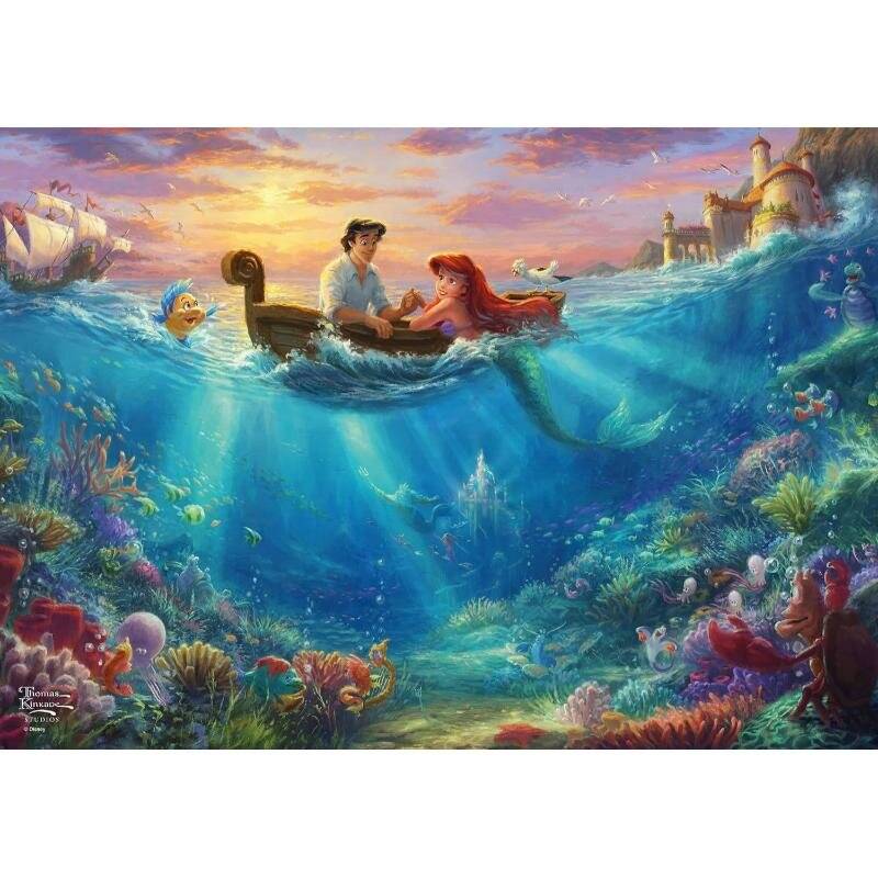 Thomas Kinkade Studios: Disney - Arielle in der Nostalgie Metalldose (500 Teile)