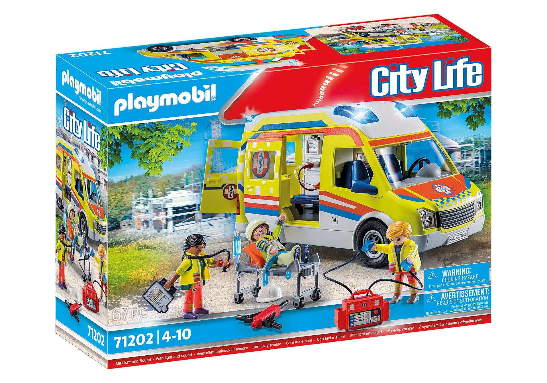 PLAYMOBIL 71202 Rettungswagen mit Licht und Sound