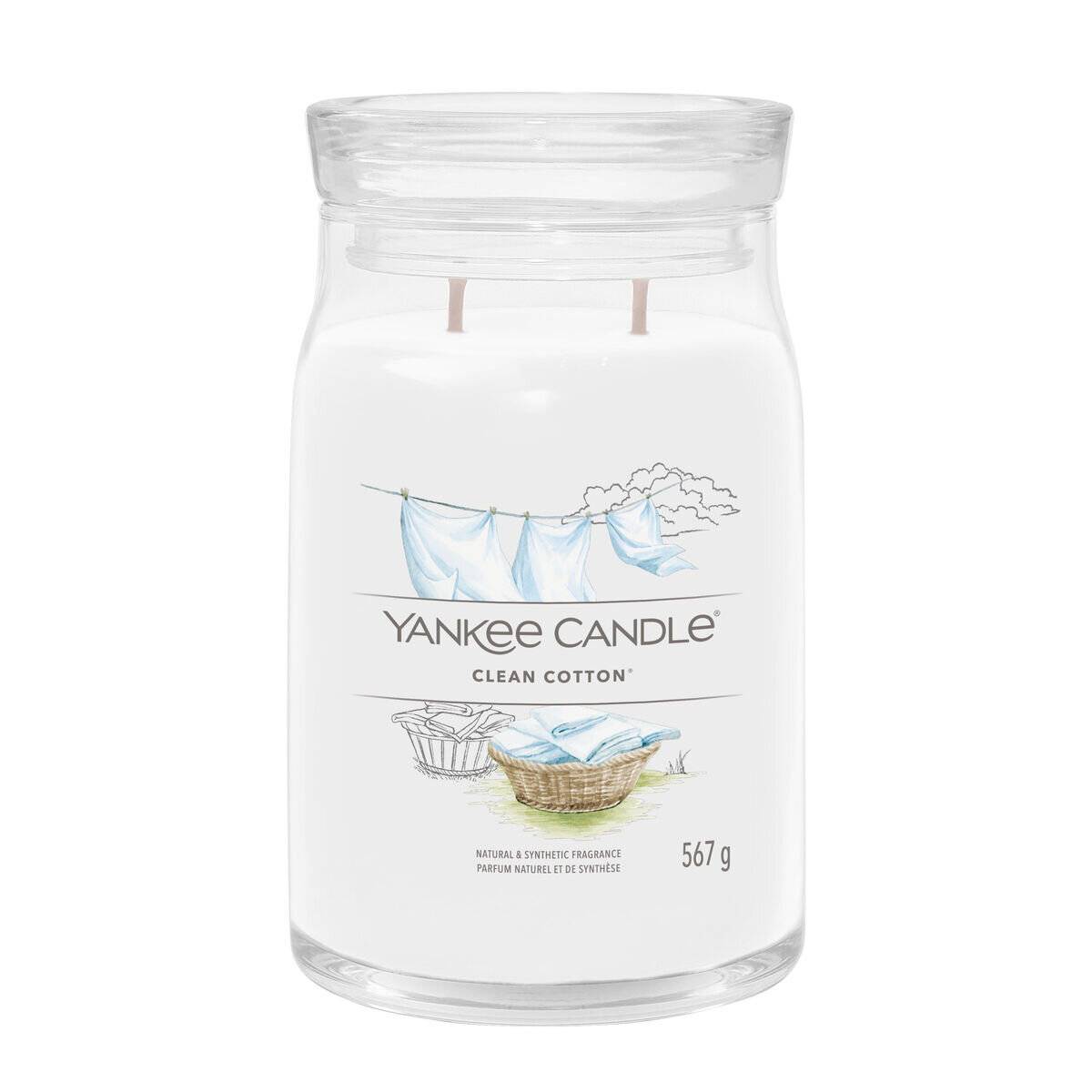 Yankee Candle Clean Cotton Signatur Kerze 567 g