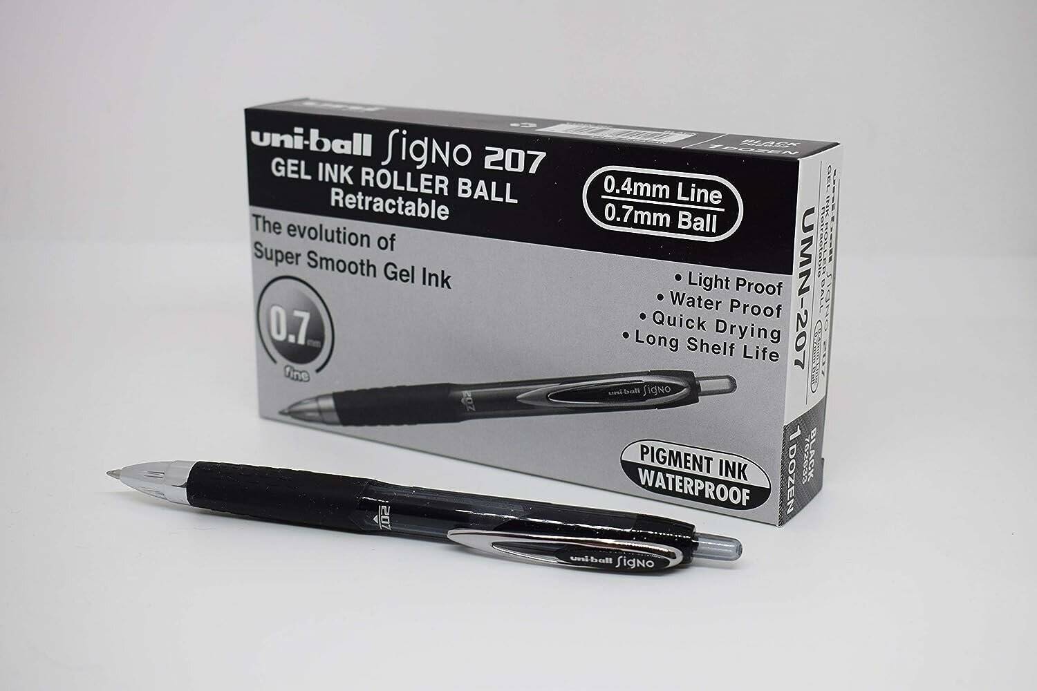 Kugelschreiber mit Flüssigtinte Uni-Ball Rollerball 12 Stück