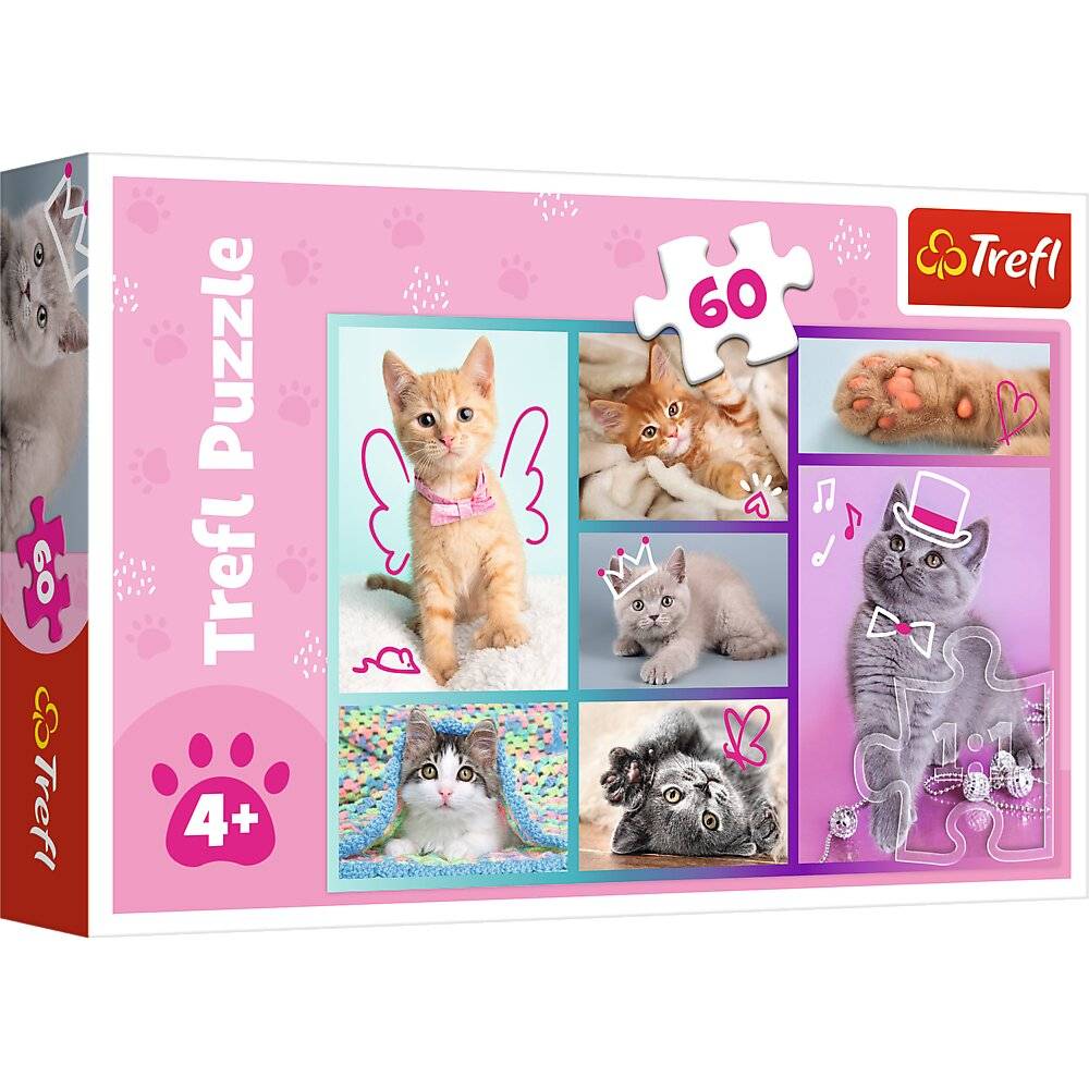 TREFL Niedliche Kätzchen Puzzle 60 Teile