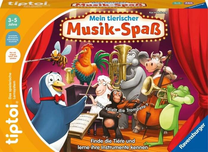 Ravensburger tiptoi Mein tierischer Musik-SpaÃ  , Brettspiel