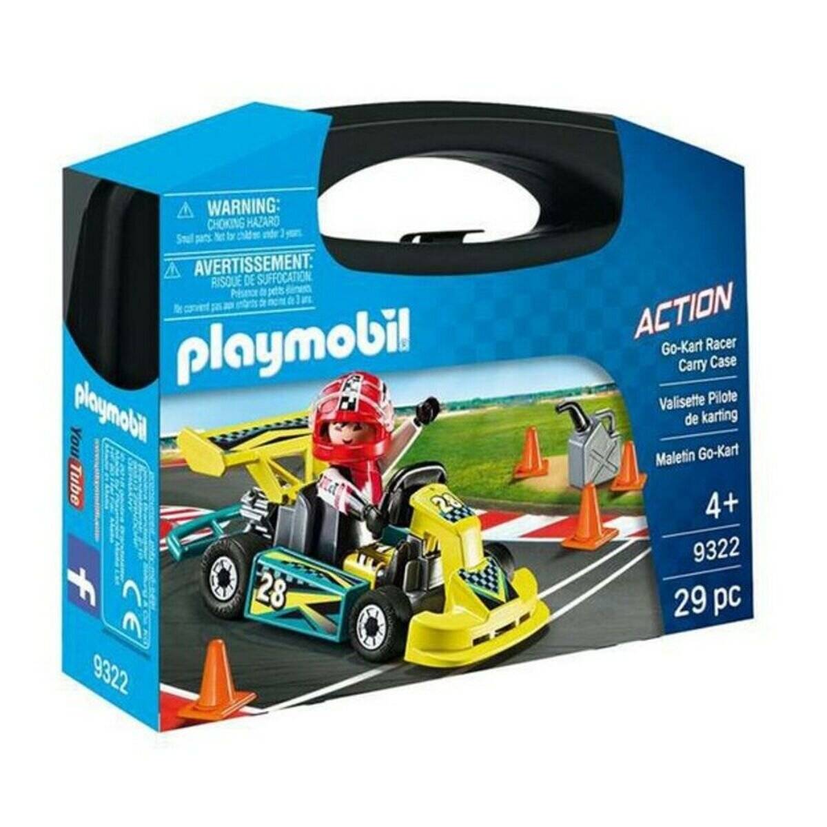 PLAYMOBIL 9322 Action Go-Kart-Rennfahrer zum Mitnehmen, Konstruktionsspielzeug