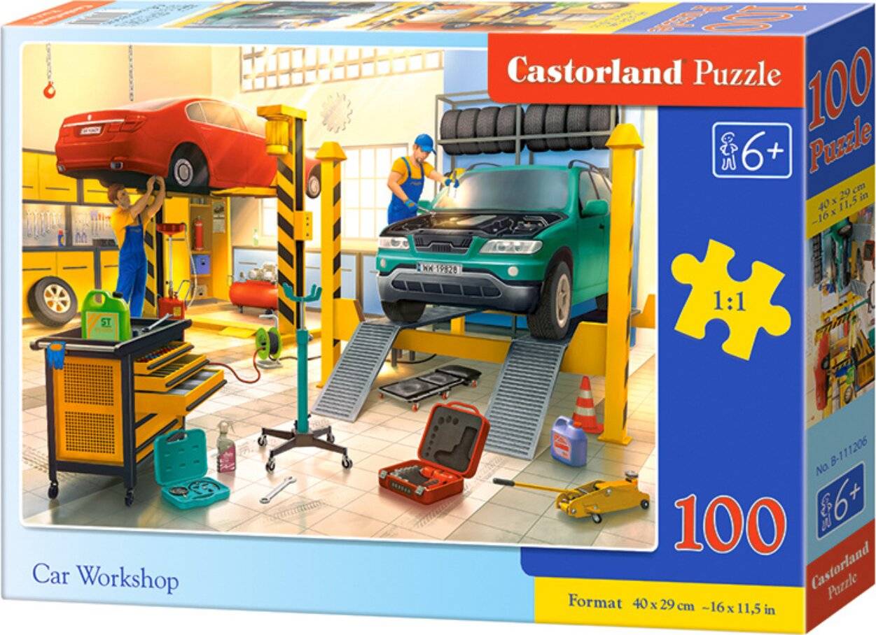 CASTORLAND Puzzle Autowerkstatt 100 Teile