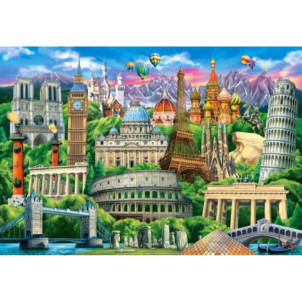 CASTORLAND Puzzle Berühmte Wahrzeichen 1000 Teile