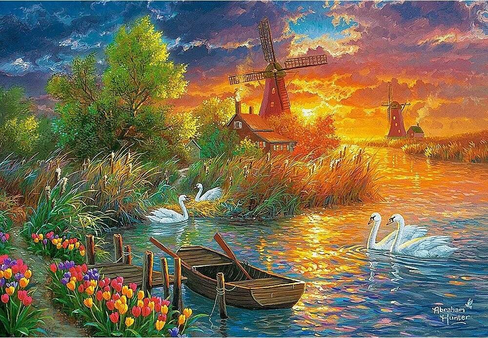 CASTORLAND Puzzle Holländische Idylle 1000 Teile
