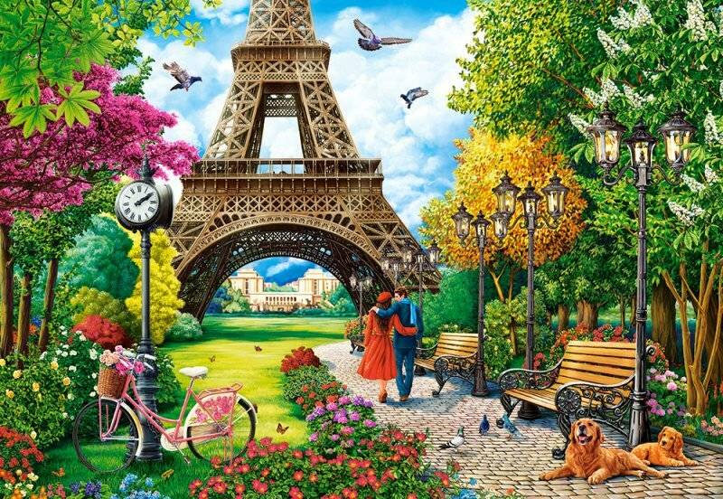 CASTORLAND Puzzle Frühling in Paris 1000 Teile