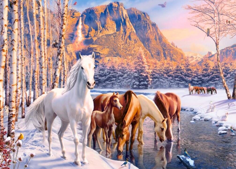 CASTORLAND Winter Tauwetter Puzzle 180 Teile