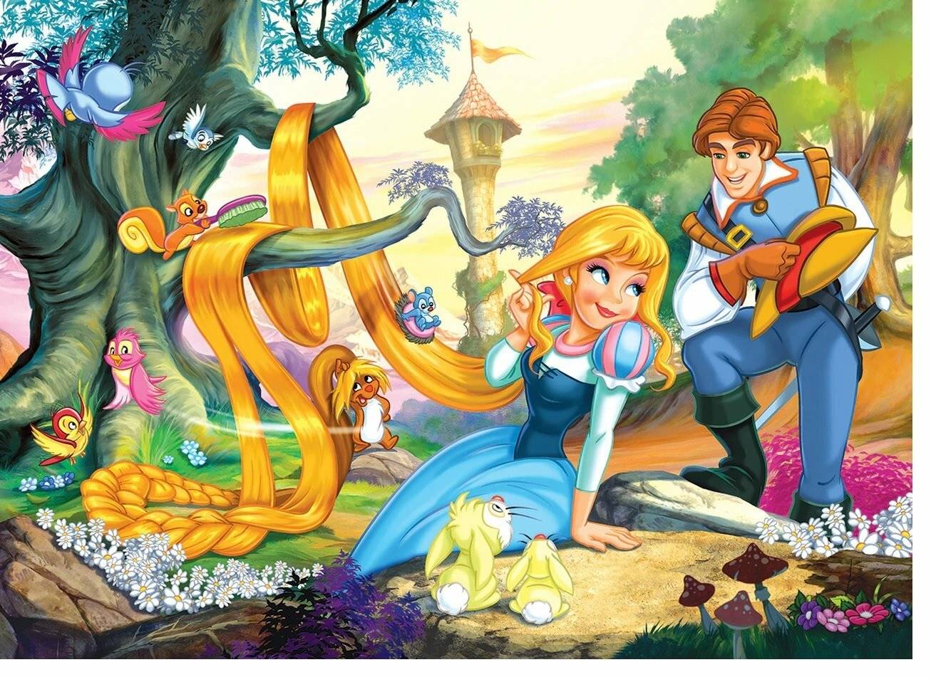 EUROGRAPHICS Puzzle Prinzessin mit schönem Haar 100 Teile