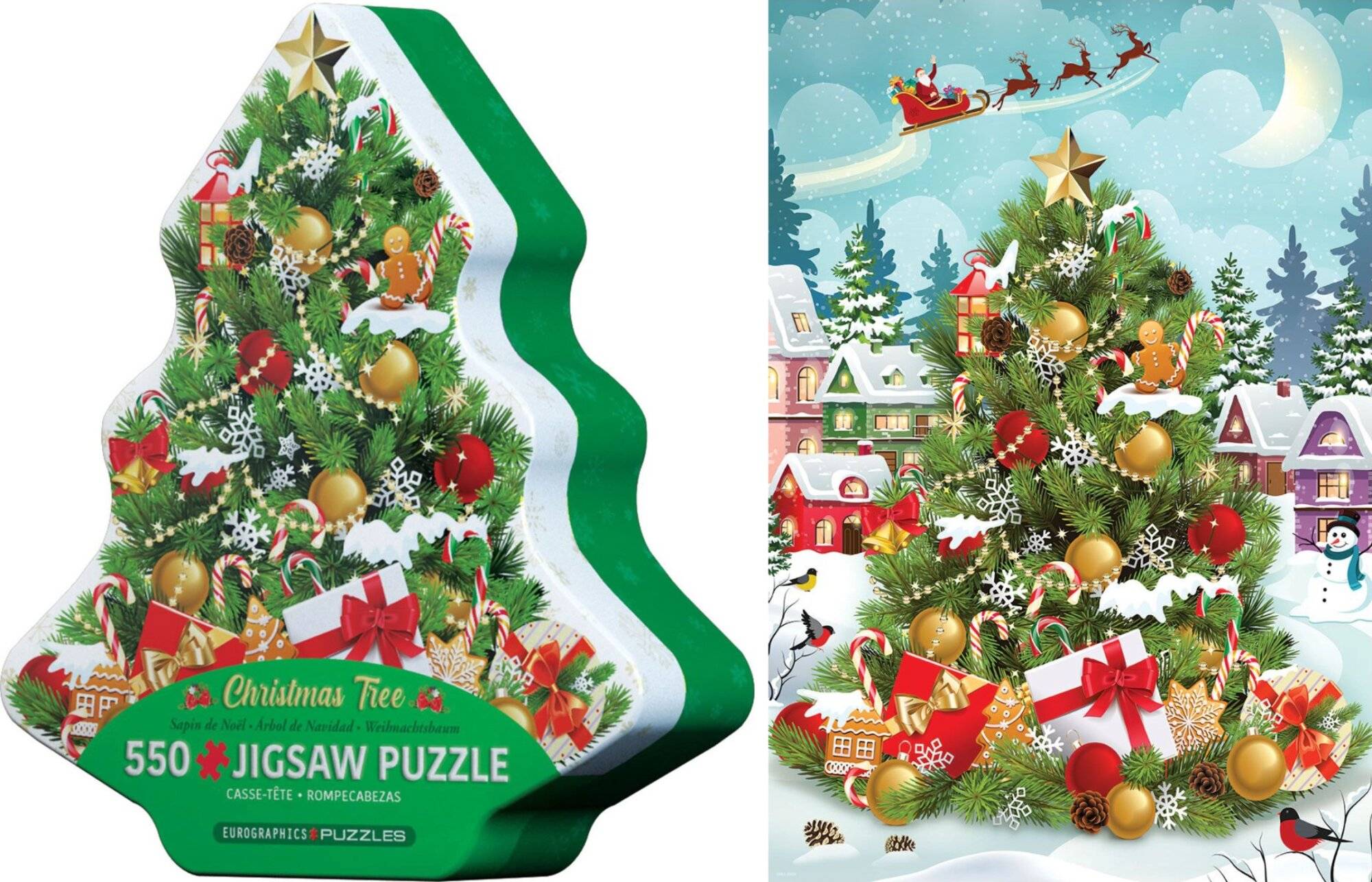 EUROGRAPHICS Puzzle in Blechdose Weihnachtsbaum 550 Teile