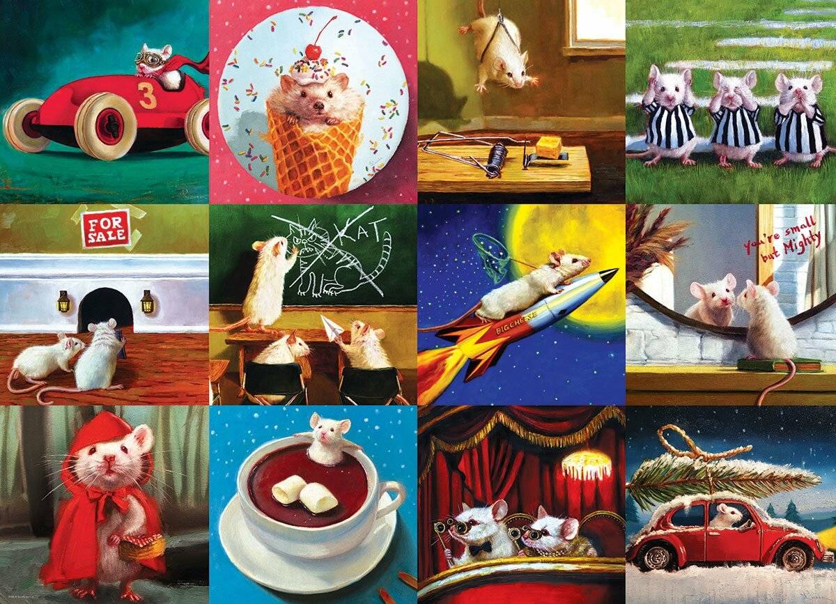 EUROGRAPHICS Puzzle Lustige Mäuse 1000 Teile