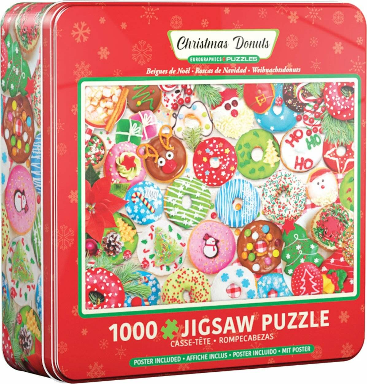 EUROGRAPHICS Puzzle in Blechdose Weihnachtsdonuts 1000 Teile