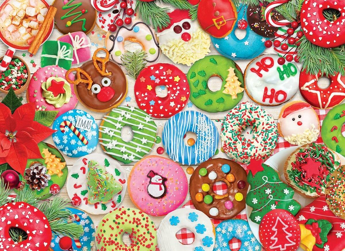EUROGRAPHICS Puzzle in Blechdose Weihnachtsdonuts 1000 Teile