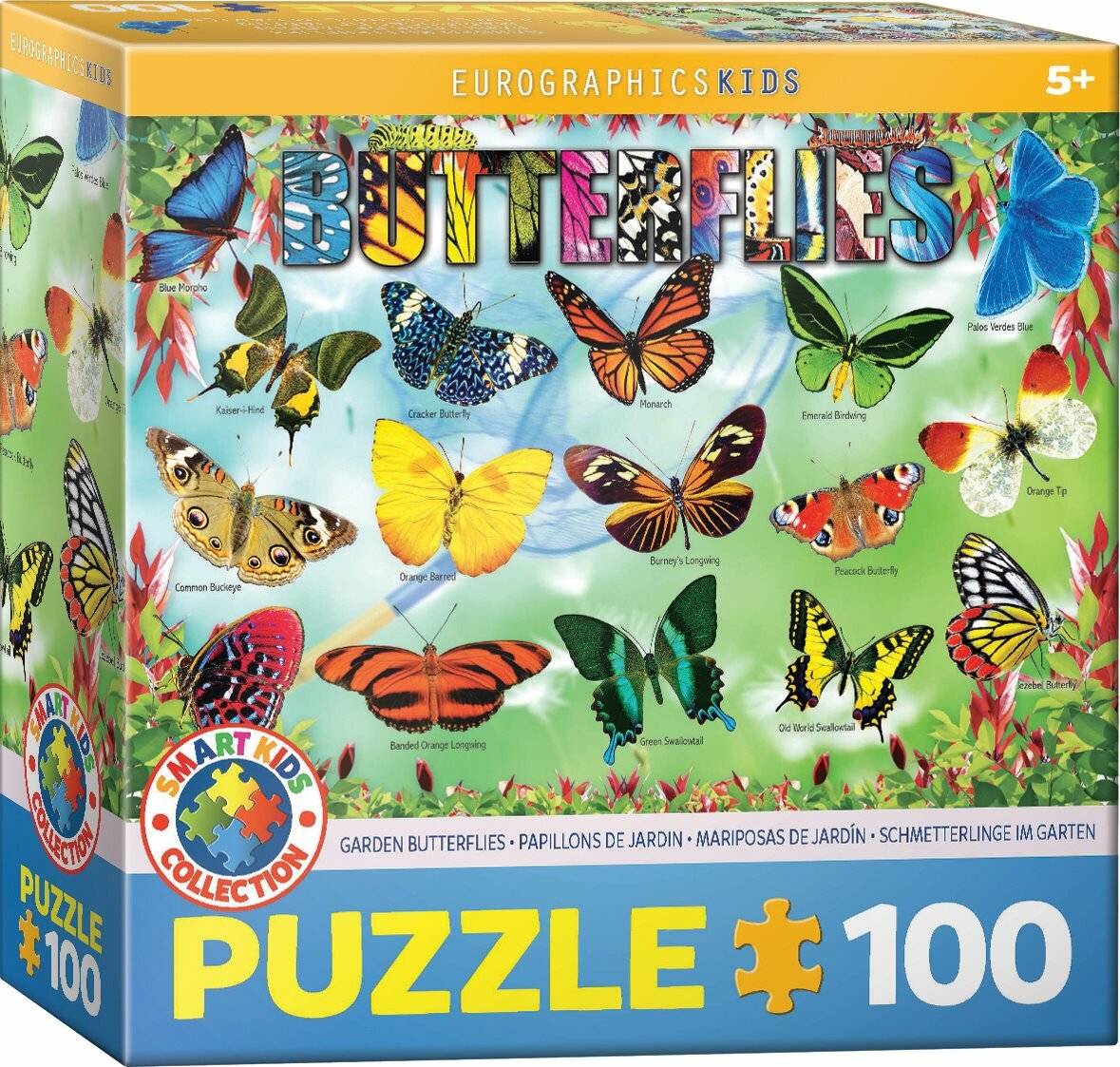 EUROGRAPHICS Garten Schmetterlinge Puzzle 100 Teile