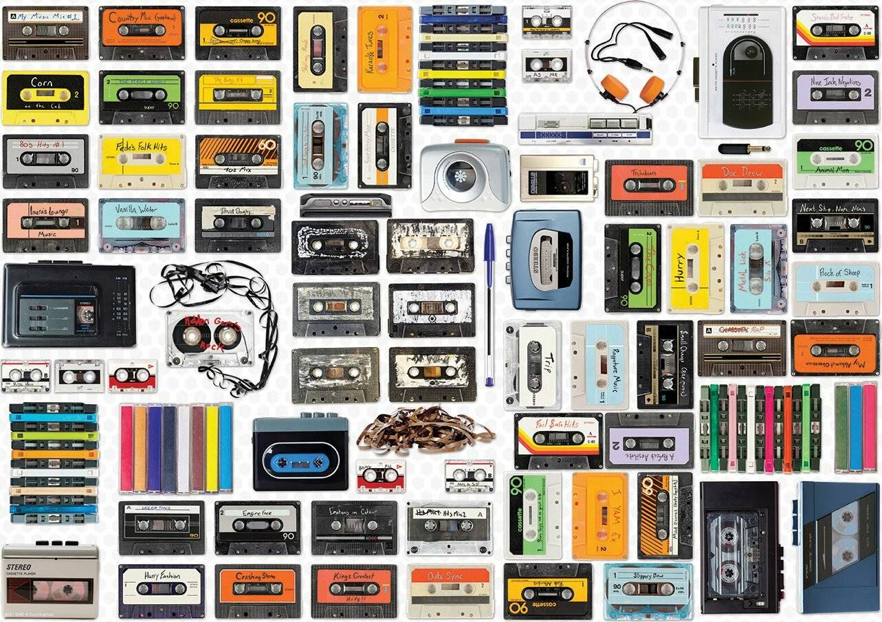 EUROGRAPHICS Puzzle in Blechdose Kassettenspieler 550 Teile