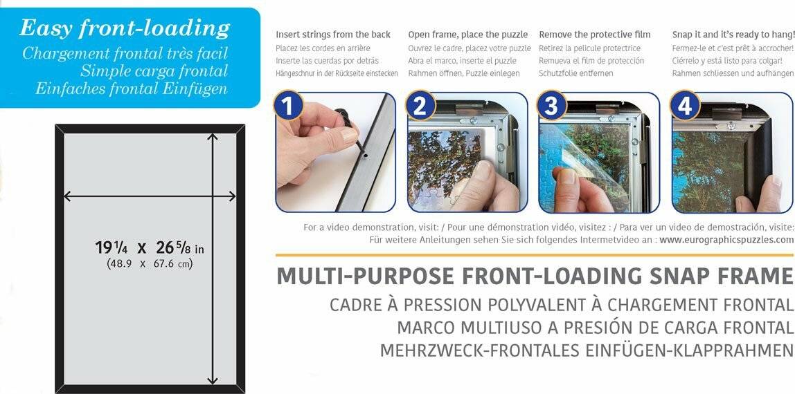 EUROGRAPHICS Smart puzzle schwarz Aluminium-Puzzle-Rahmen 48,89x67,63cm