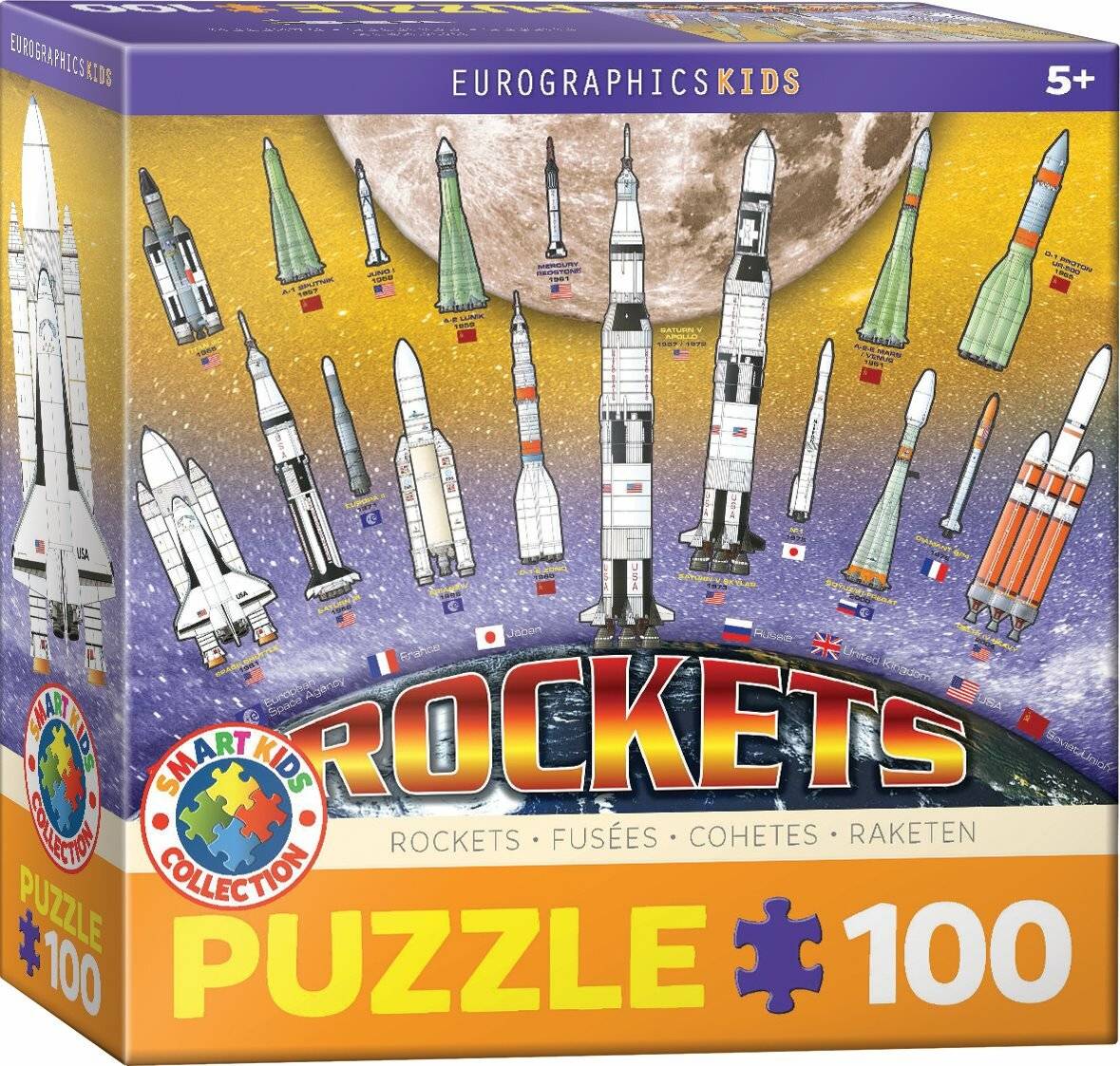 EUROGRAPHICS Internationales Weltraumraketen-Puzzle 100 Teile