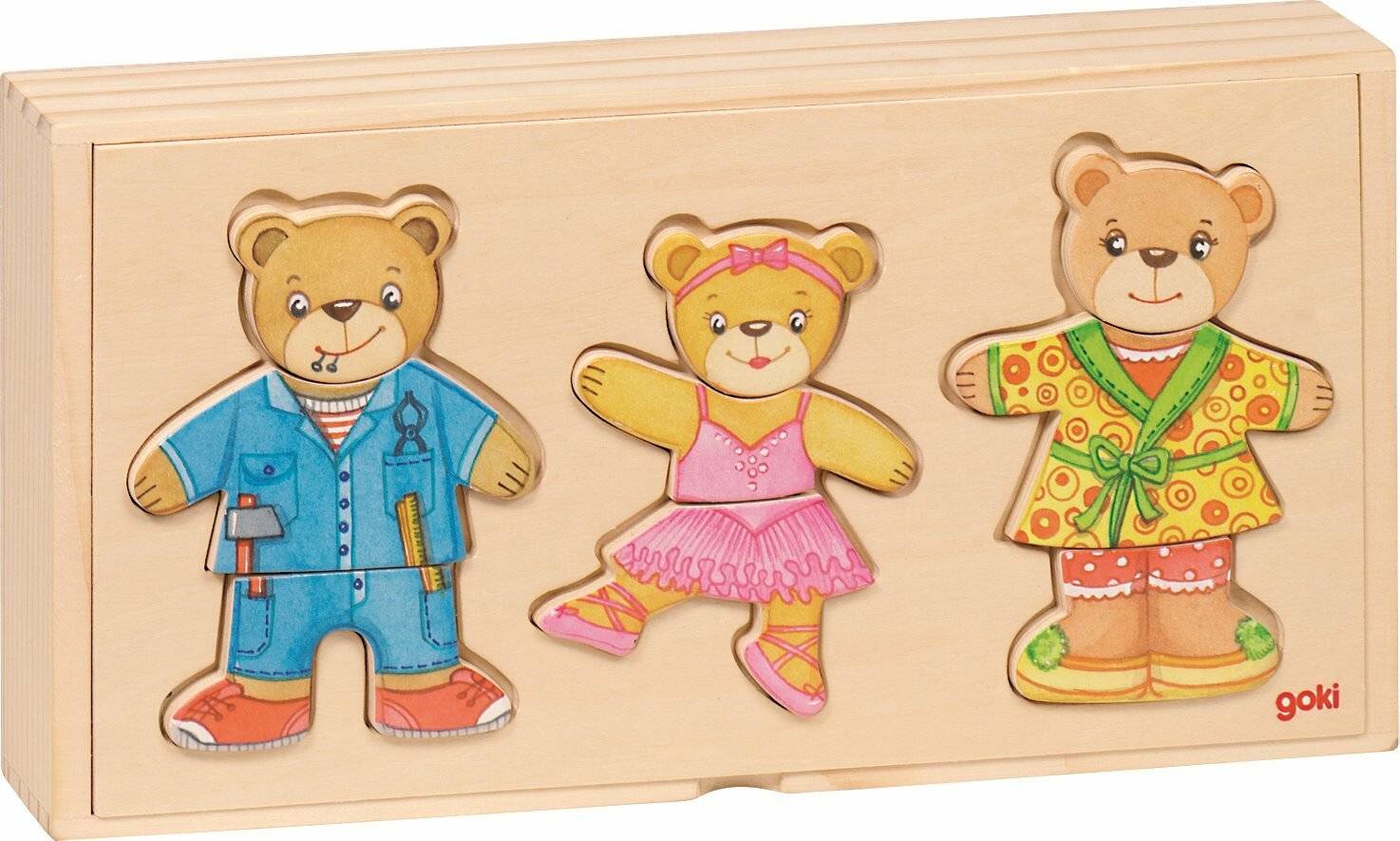 GOKI Dress Up Bear Family 36 Stück