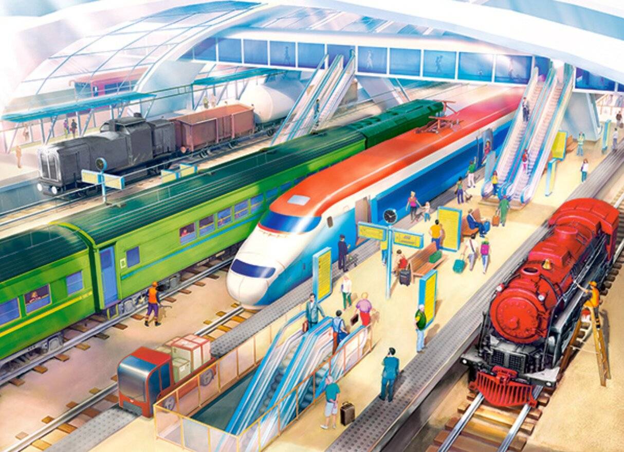 CASTORLAND Bahnhofs-Puzzle 100 Teile