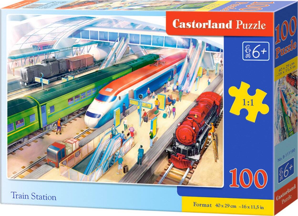 CASTORLAND Bahnhofs-Puzzle 100 Teile