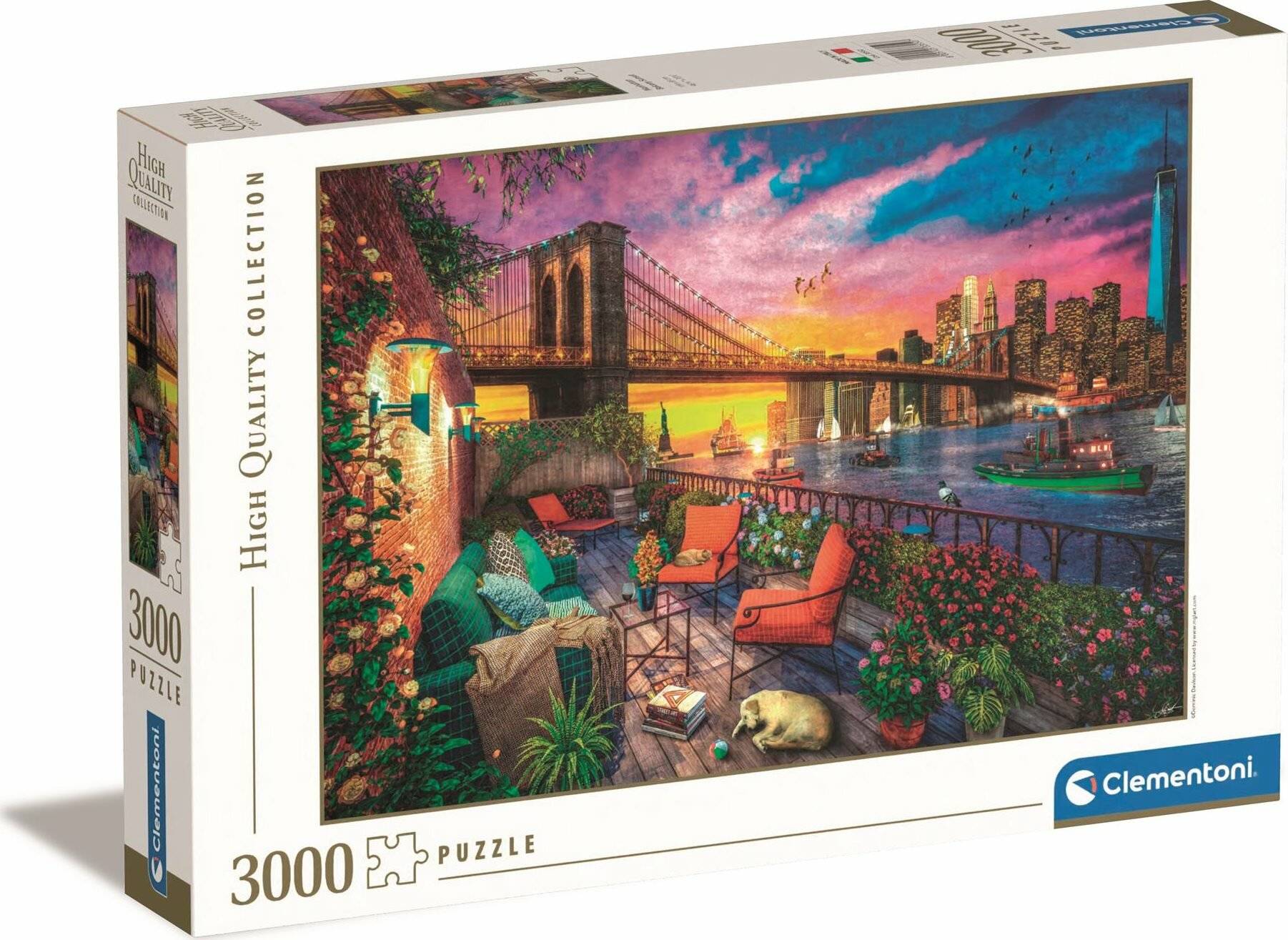Clementoni Puzzle Manhattan Balkon Sonnenuntergang, 3000Stück.
