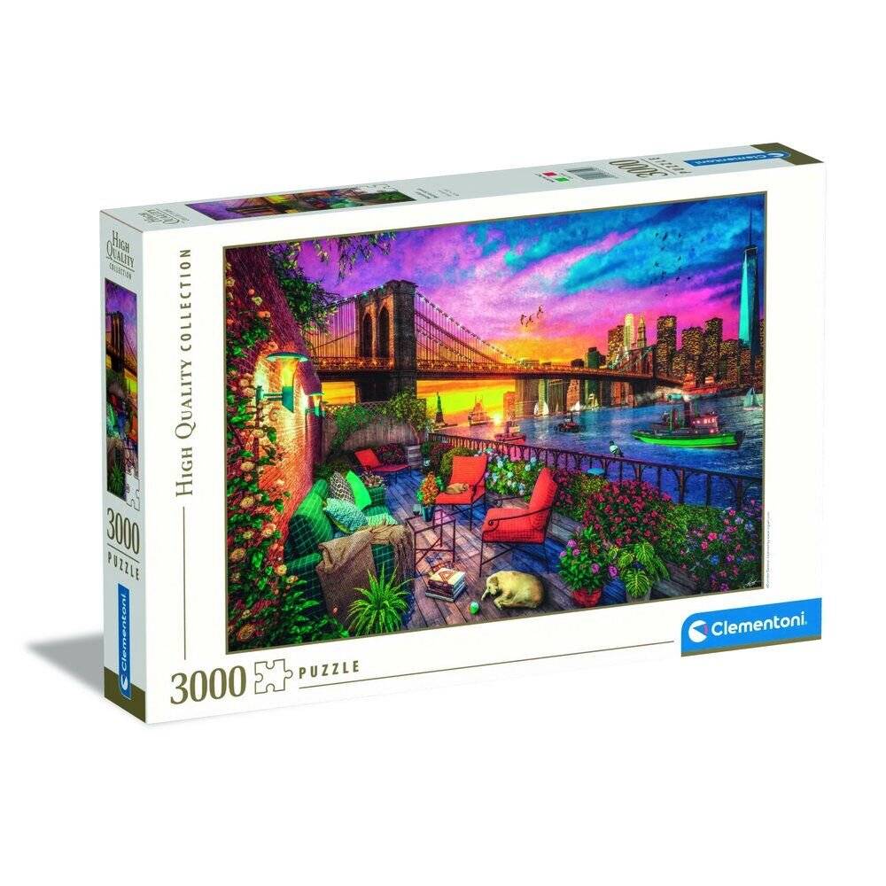 Clementoni Puzzle Manhattan Balkon Sonnenuntergang, 3000Stück.