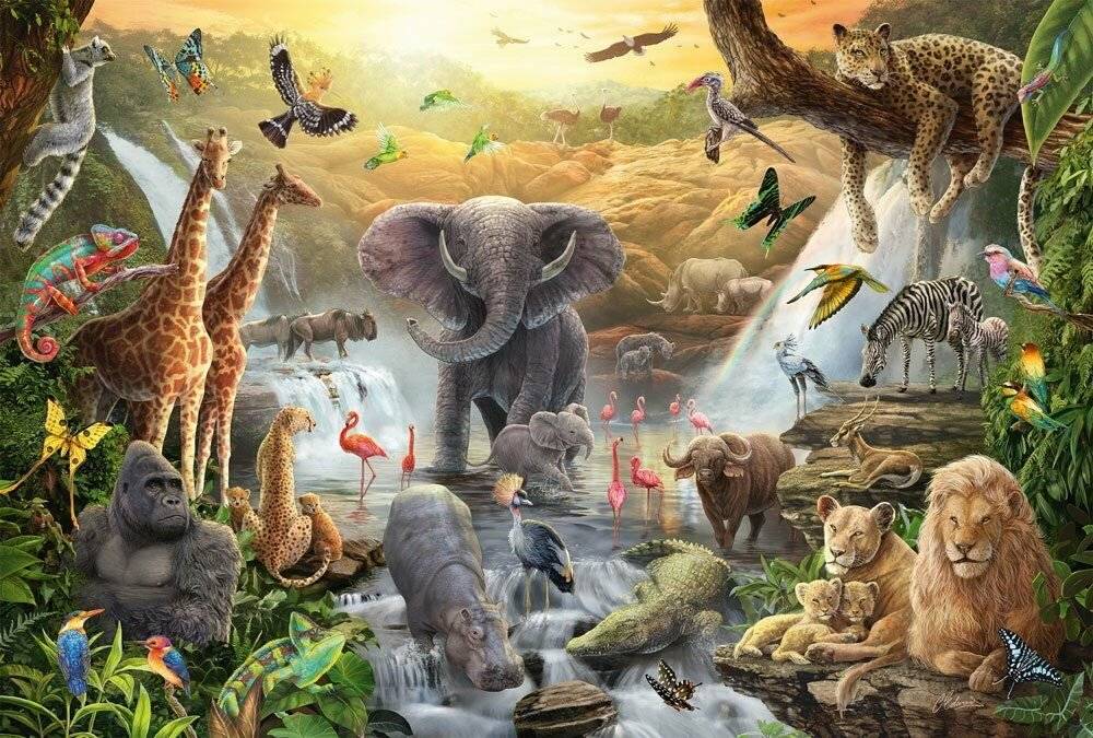 SCHMIDT Puzzle Tiere in Afrika 60 Teile