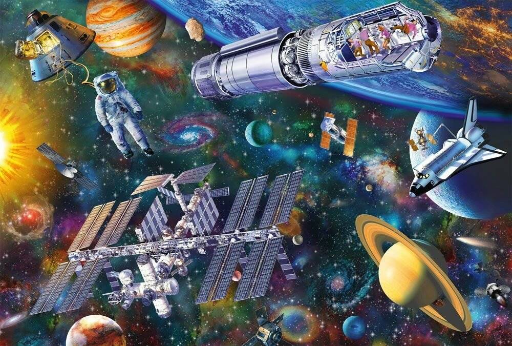 SCHMIDT Puzzle Weltraumspaß 100 Teile