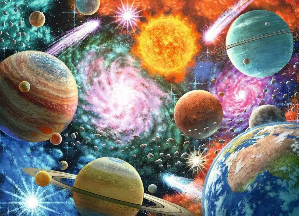 Kinderpuzzle Sterne und Planeten (100 Teile)