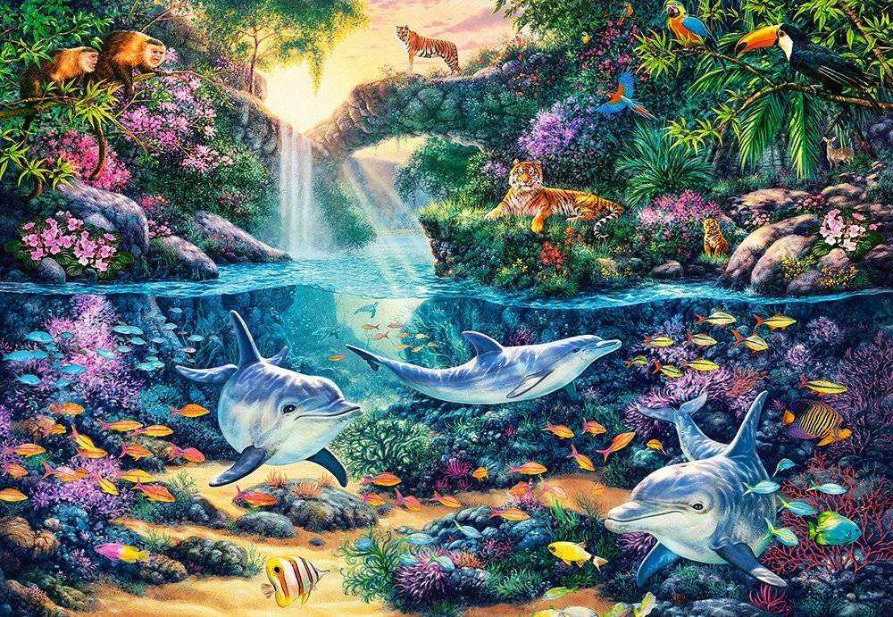 CASTORLAND Puzzle Paradies im Dschungel 1500 Teile