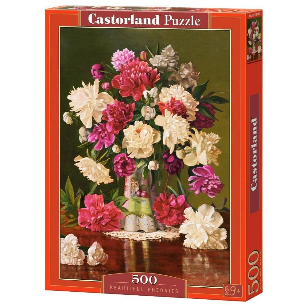 CASTORLAND Puzzle Schöne Pfingstrosen 500 Teile