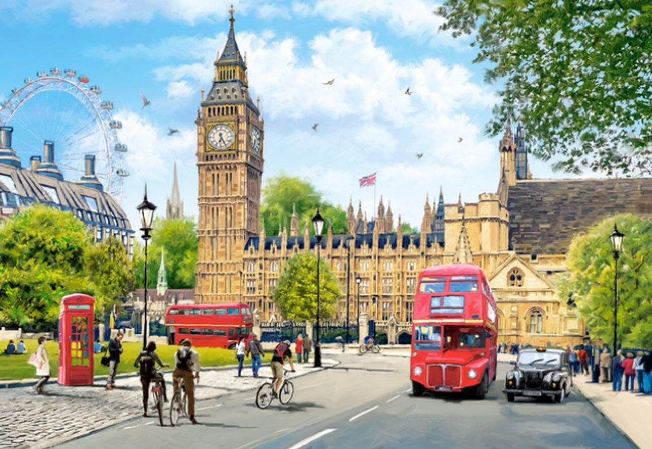 CASTORLAND Puzzle Hectic London Morning 1000 Teile