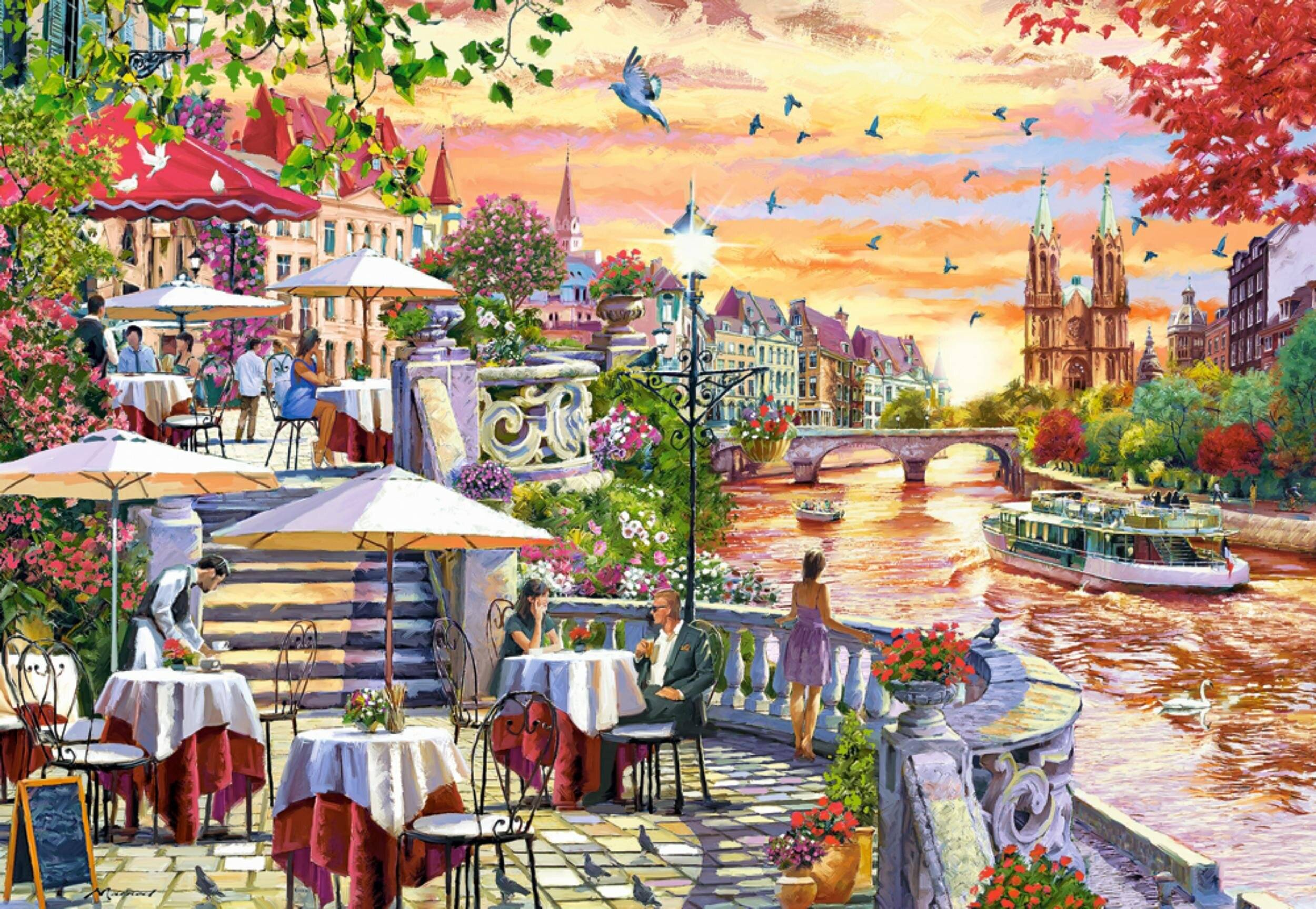 CASTORLAND Puzzle Romantik in der Stadt 1000 Teile