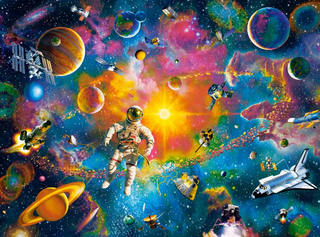 CASTORLAND Puzzle Astronaut im Weltraum 2000 Teile
