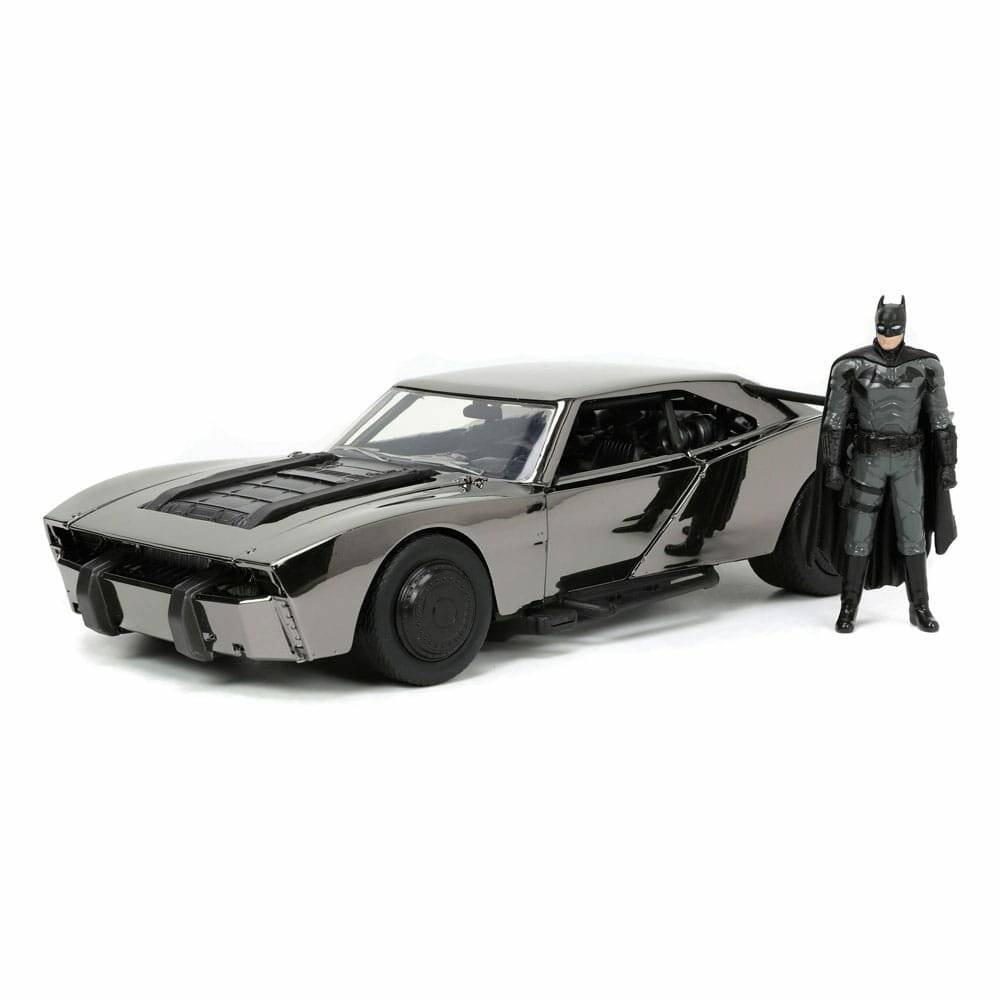 DC Comics Batman Batmobile Fahrzeug + Batman Figur Metall 1:24