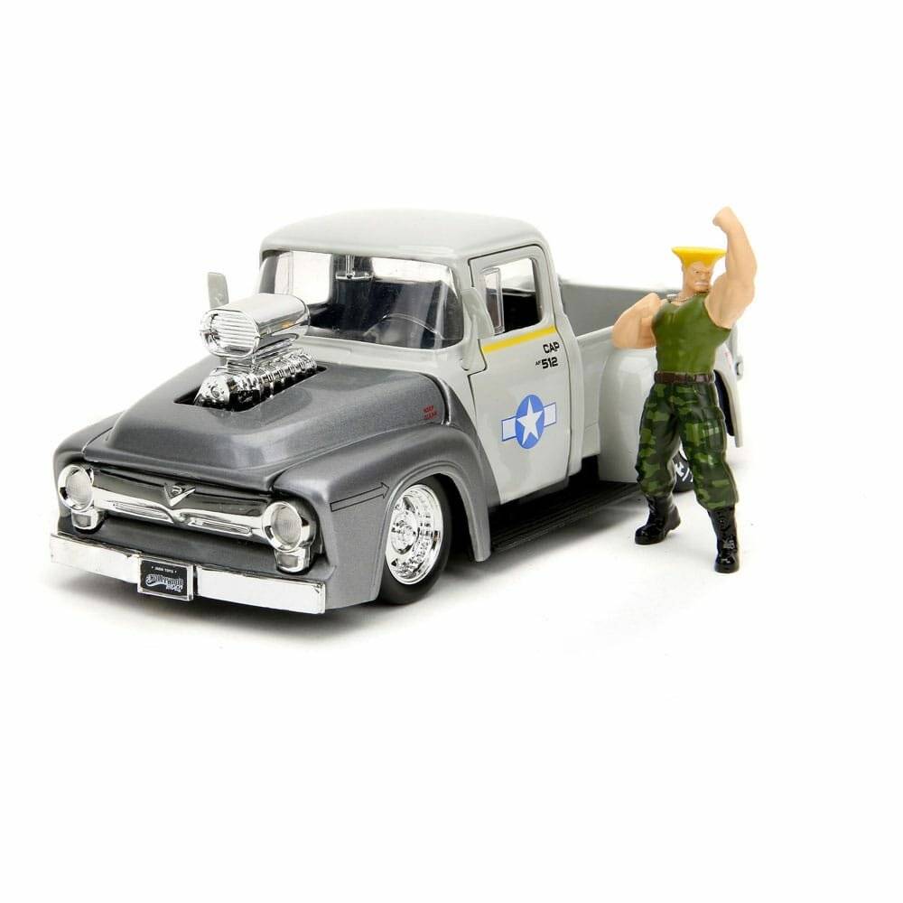 Street Fighter II 1956 Ford Pickup Car Guille Figur 1:24